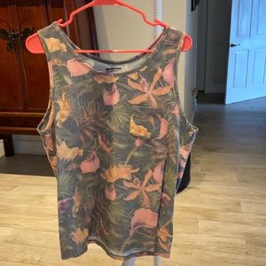 Mens Floral Tank Top Medium